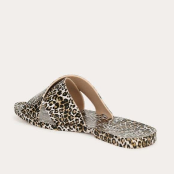 Criss Cross Leopard Jelly Sandals - Picture 2 of 7